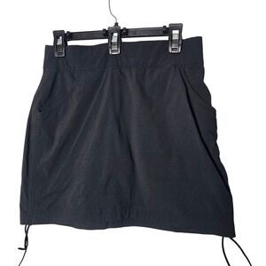 Columbia Womens Black Activewear Skort Pockets Drawstring Hem M Trail Utility